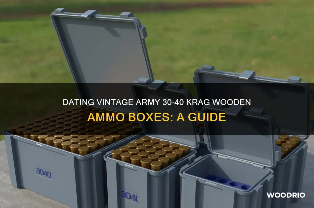 how to date old army 30-40 krag wooden ammo box