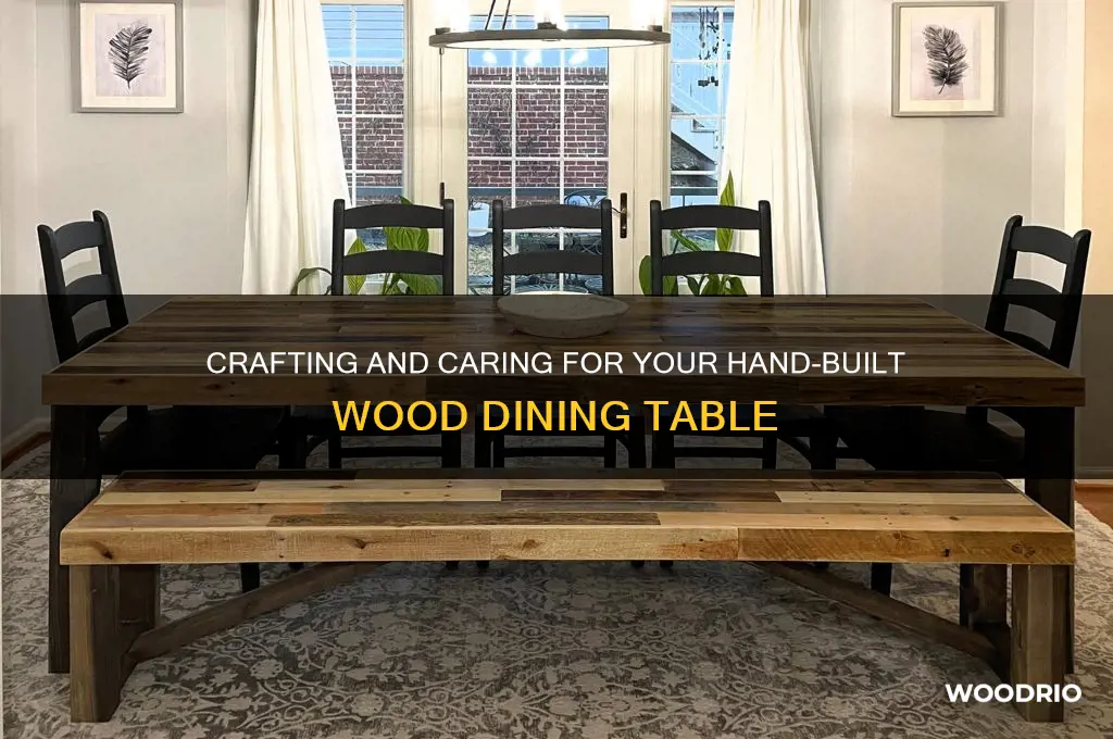 how to deal hand-built wood dining table