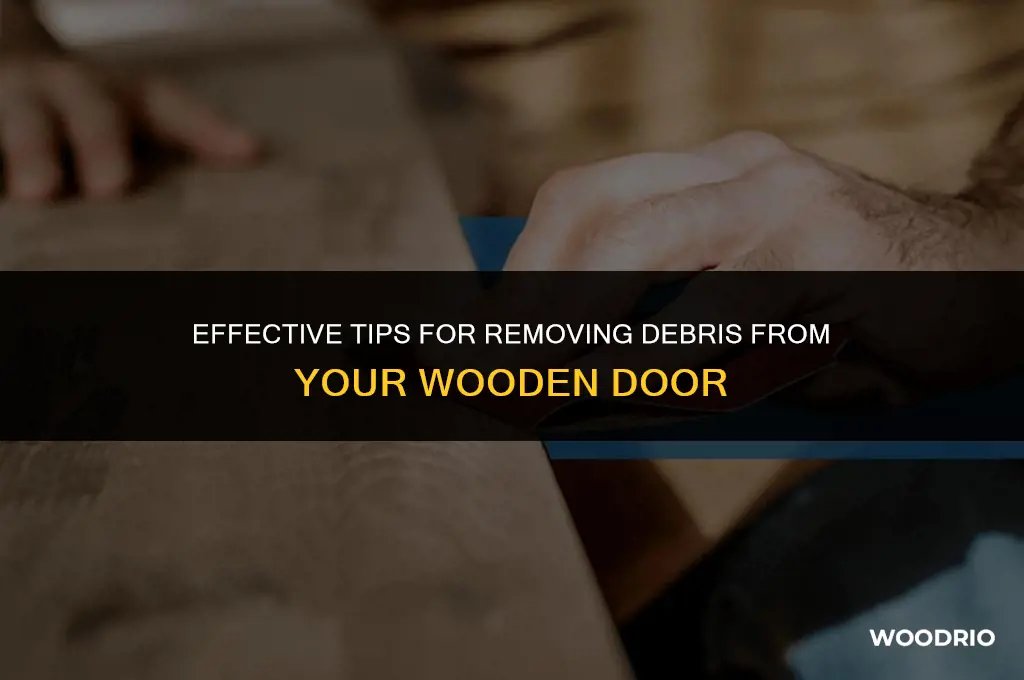how to debris off a wood door