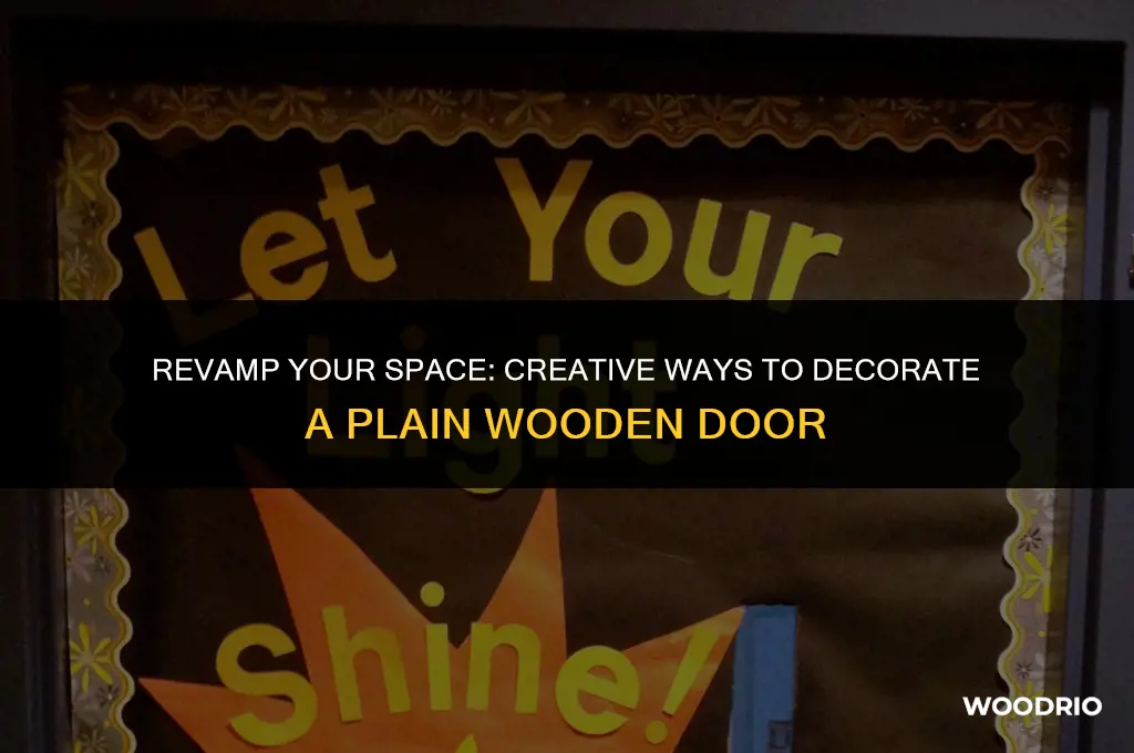 how to decorate a plain wooden door