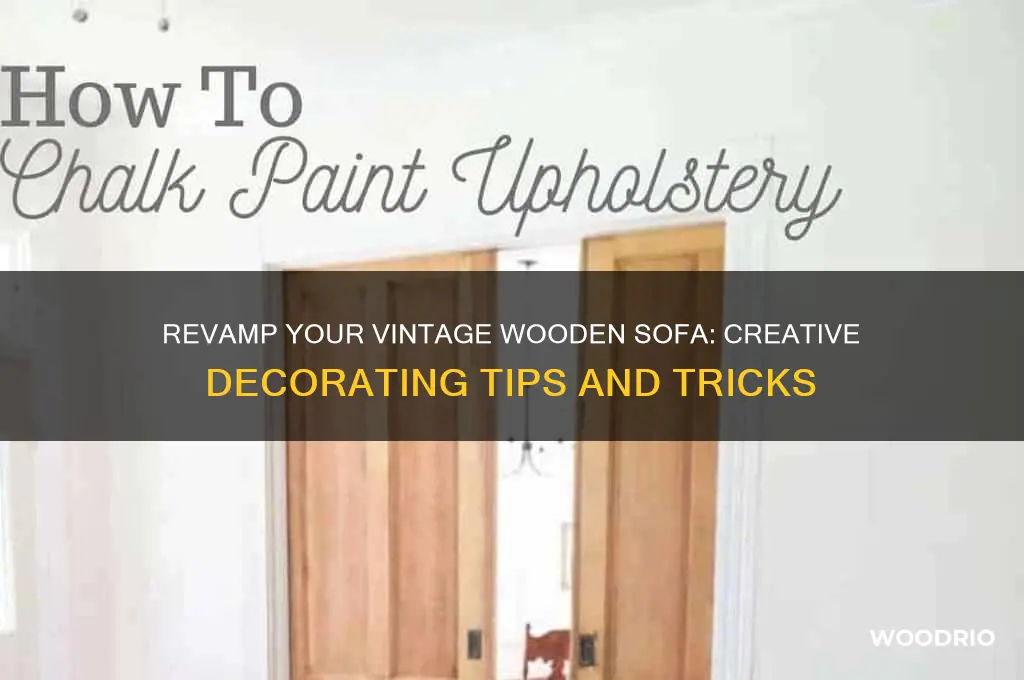 how to decorate old wooden sofa