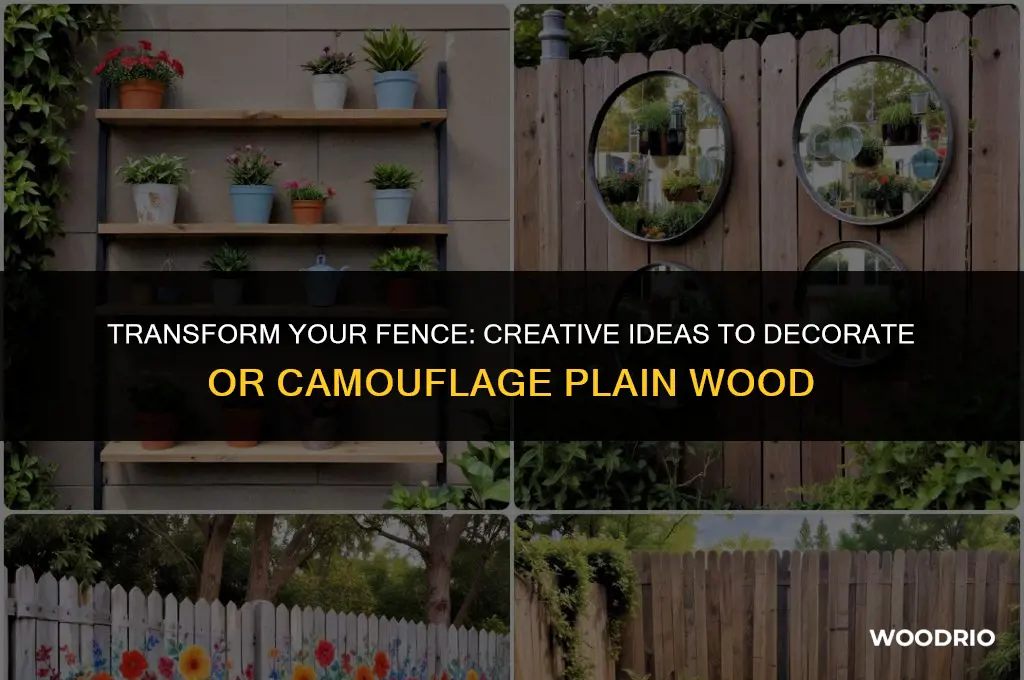 how to decorate or camouflage a plain wood fence