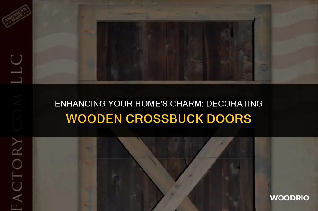 how to decorate the outside of a wooden crossbuck doors