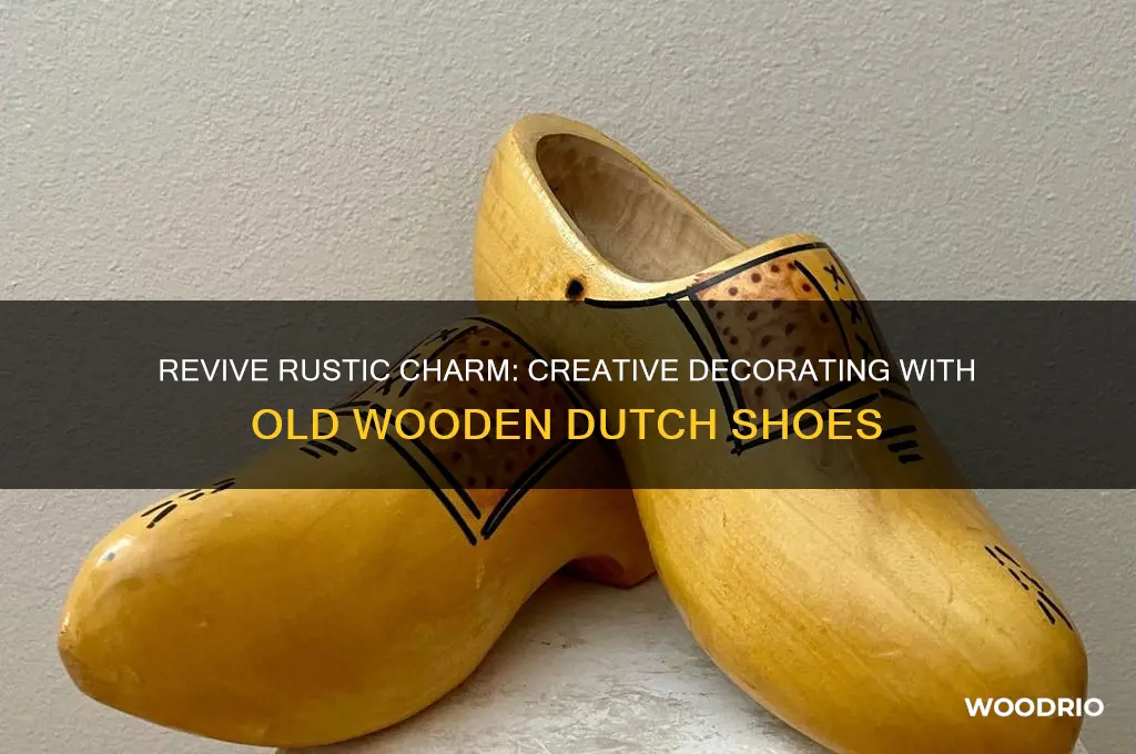 how to decorate with old wooden dutch shoes