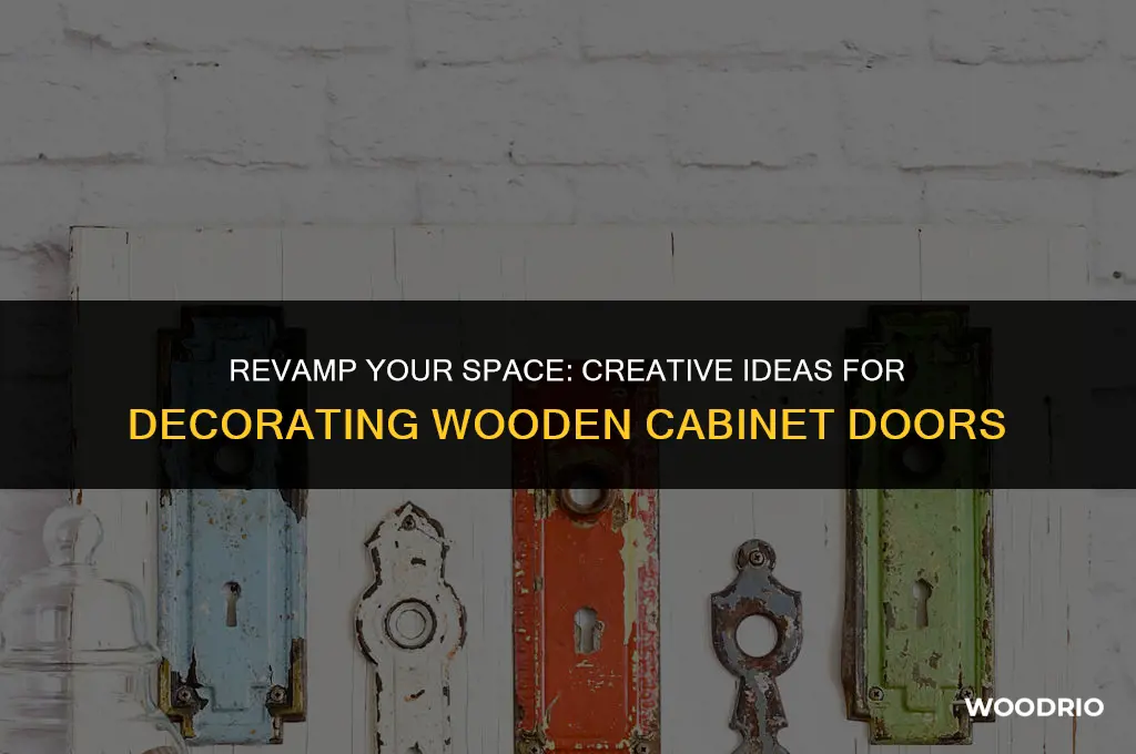 how to decorate wooden cabinet doors