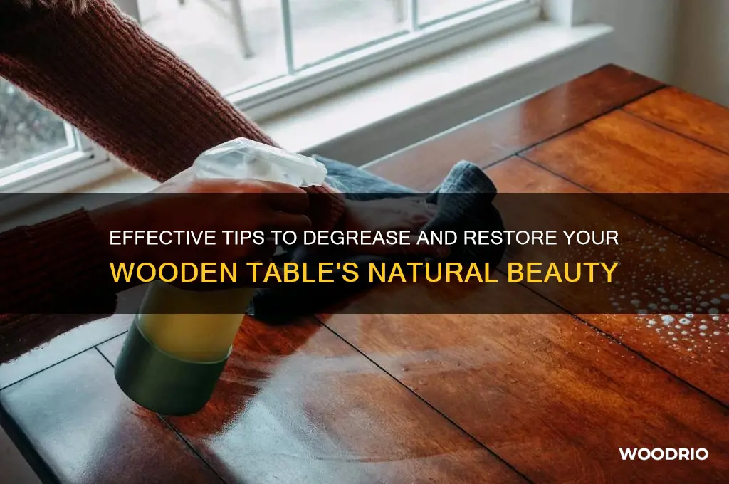 how to degrease a wooden table