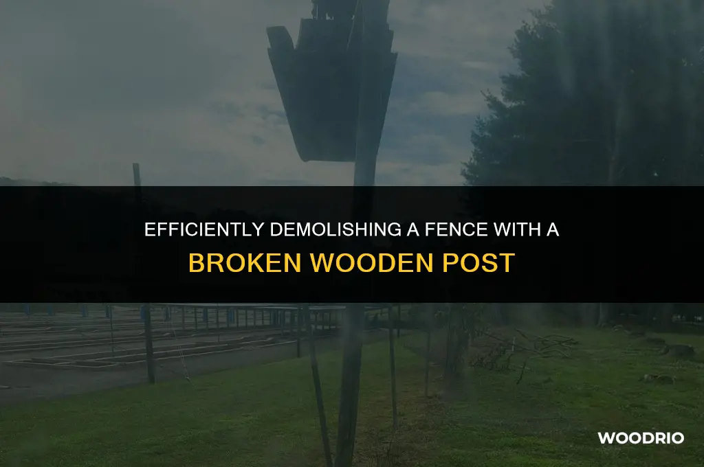 how to demolish a fence broken wooden post