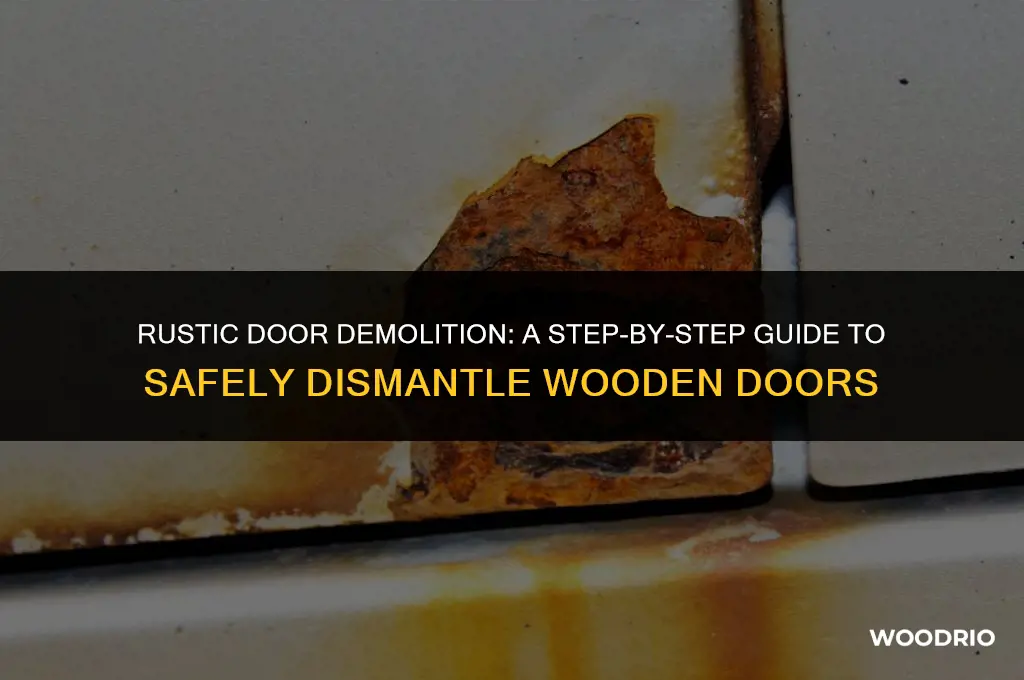 how to demolish wood door in rust