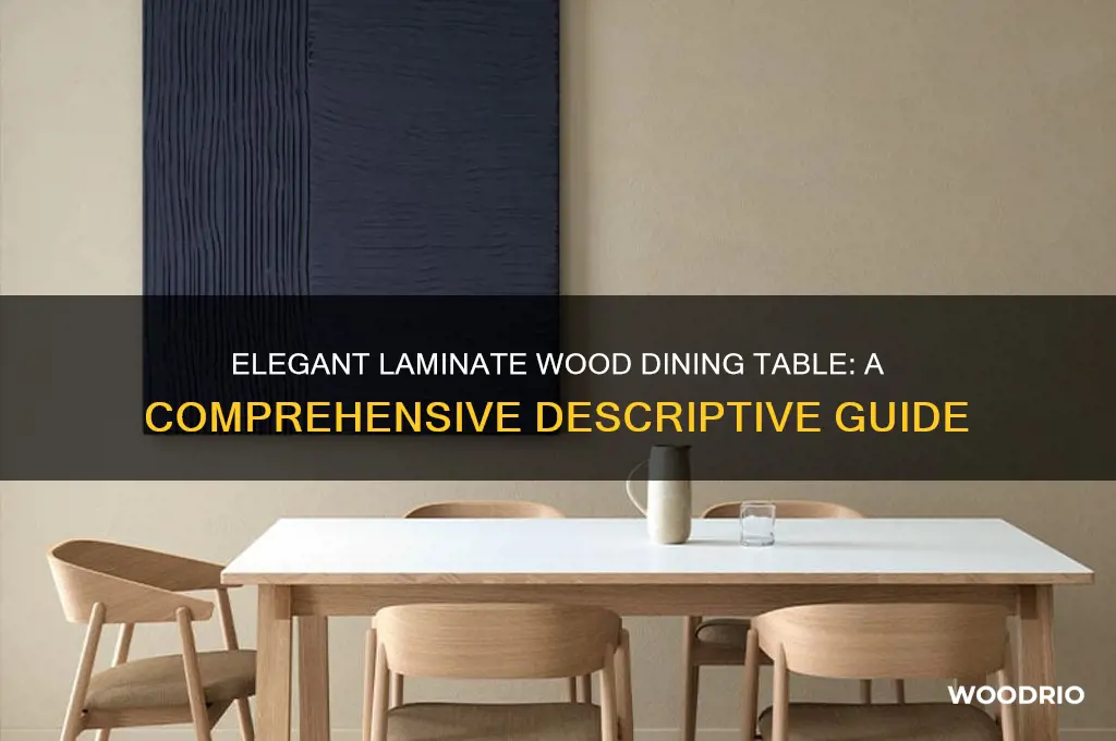how to describe a laminate wood dining table