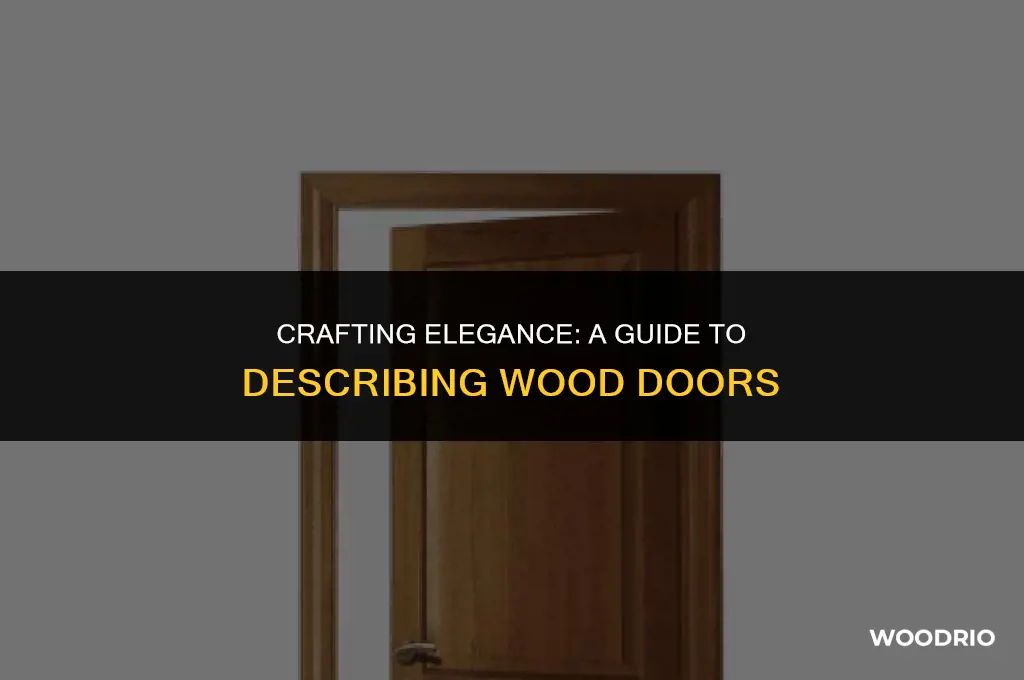 how to describe a wood door