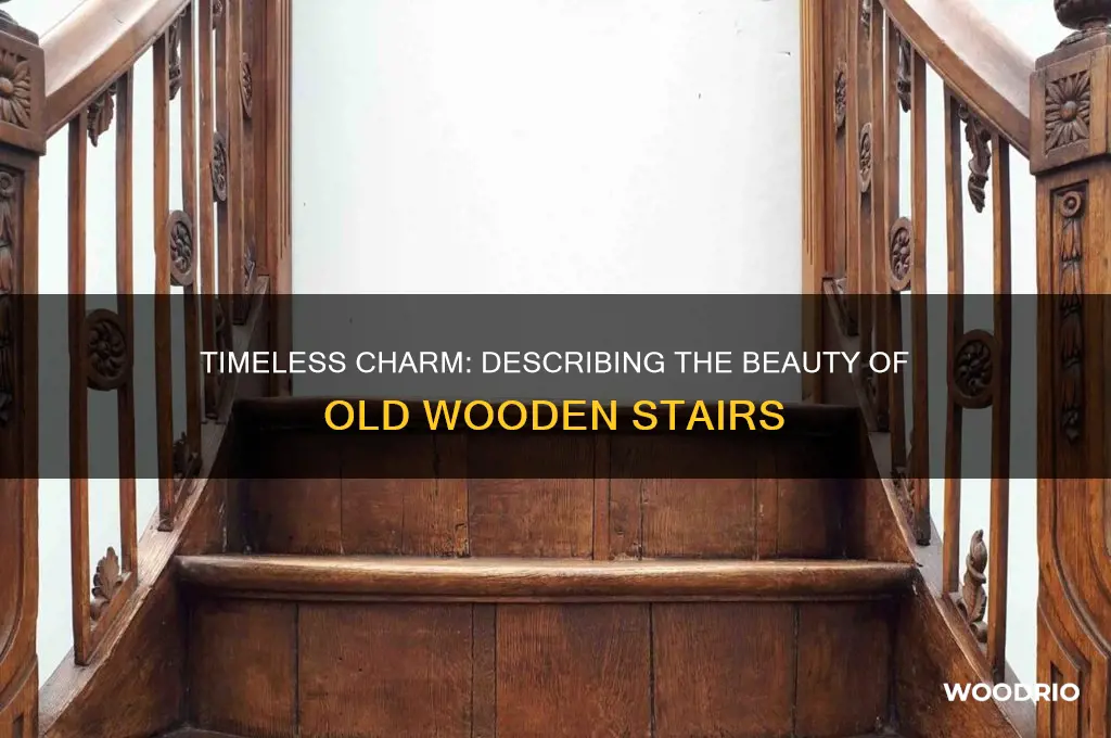 how to describe old wooden stairs