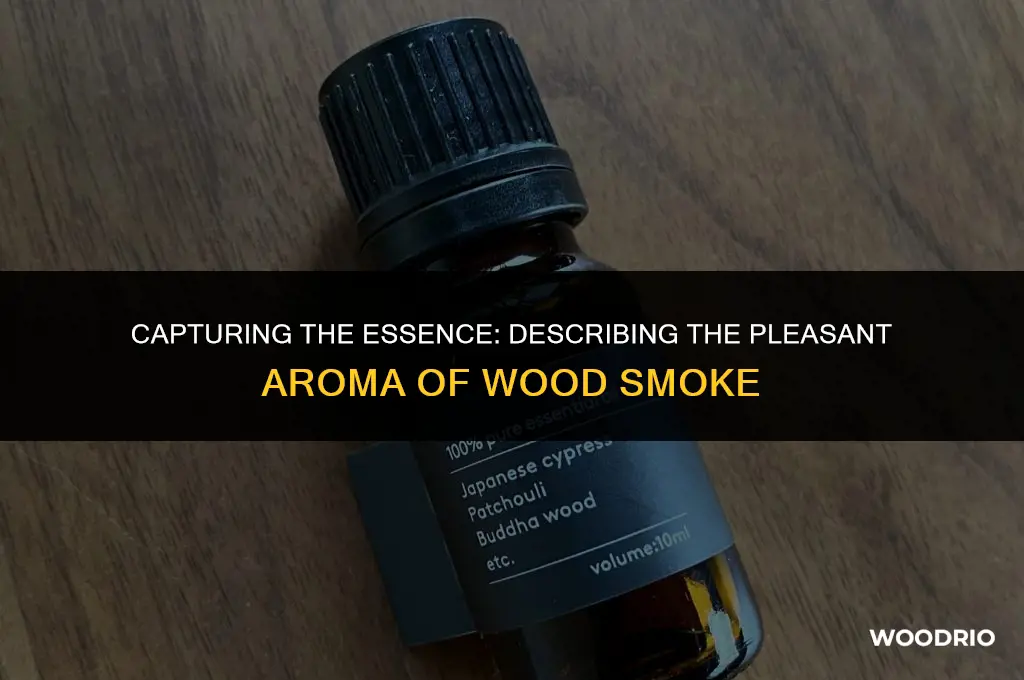 how to describe what wood smoke smells like plesent