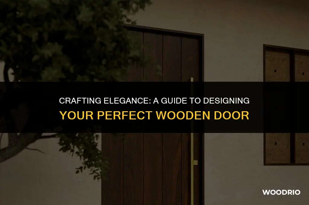 how to design a 5 wooden door