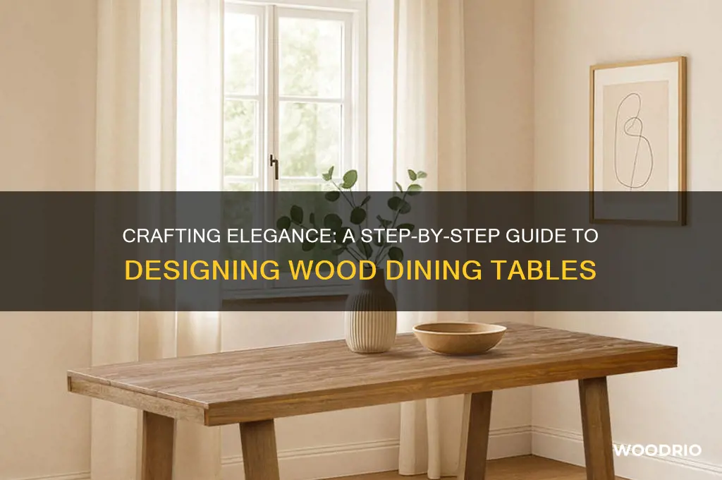 how to design a wood dining table