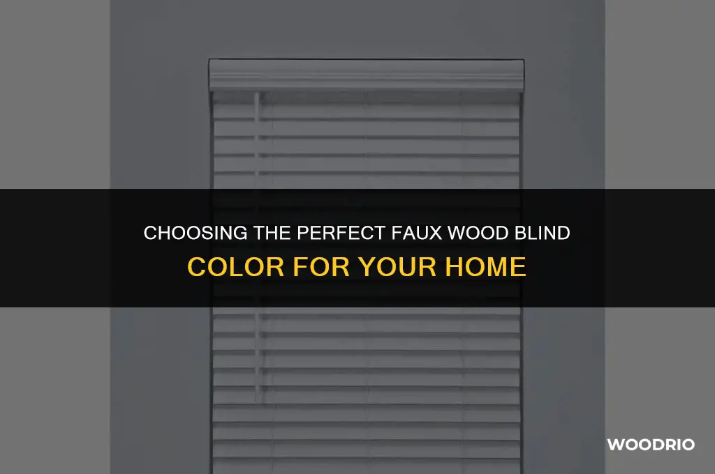 how to determine best color of faux wood blind