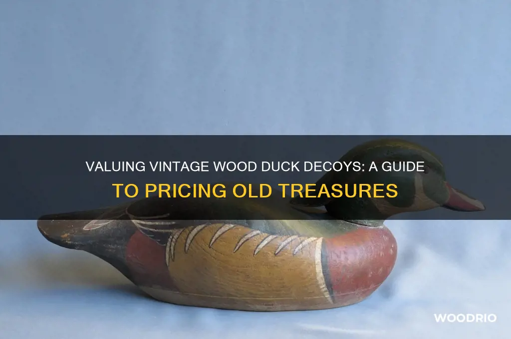 how to determine price on old wood duck decoys