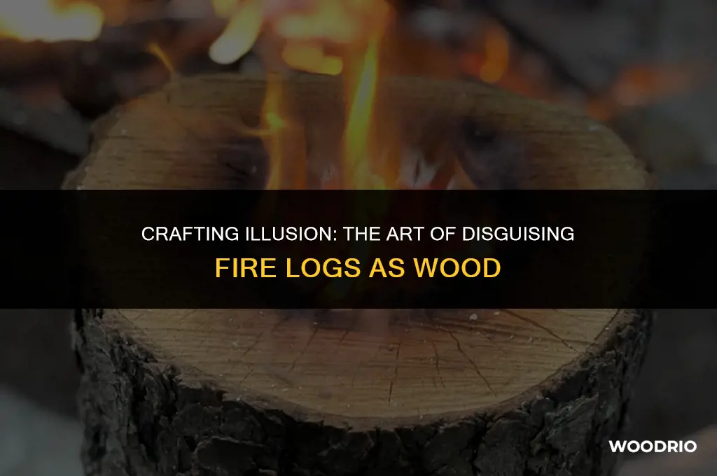 how to disguise fire logs to look like wood