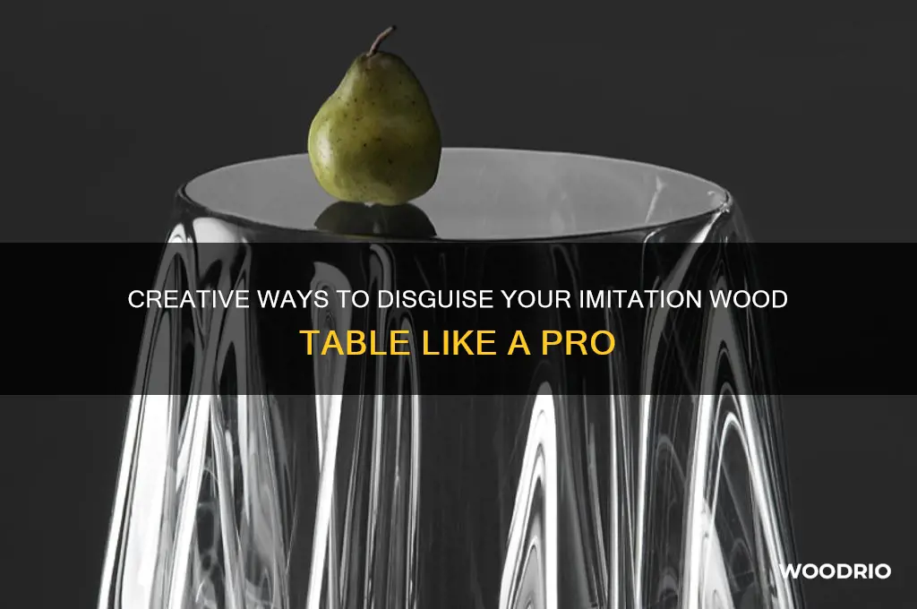 how to disguise imitation wood table