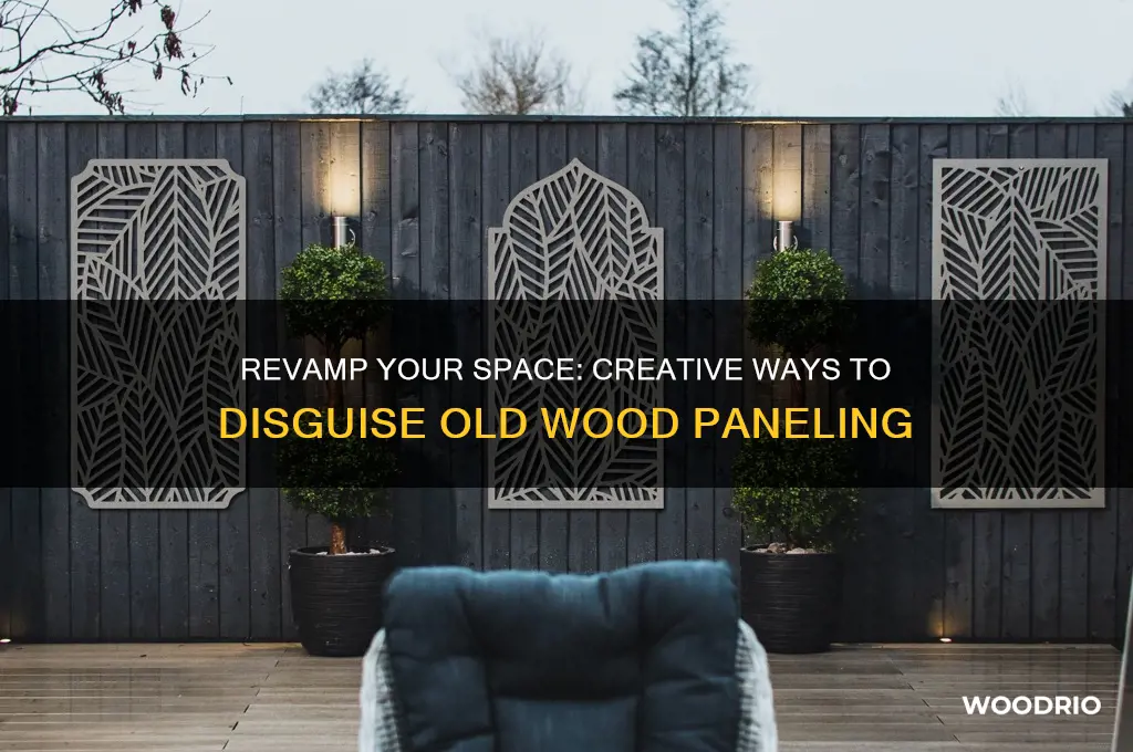 how to disguise old wood paneling