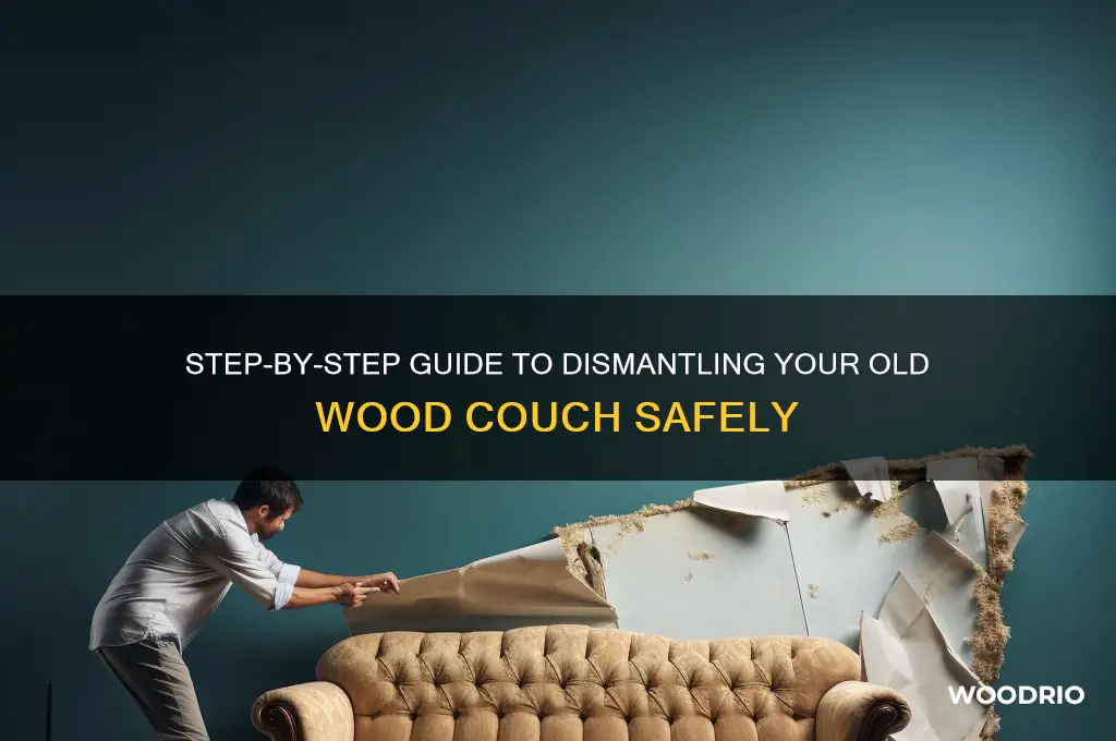 how to dismantle an old wood couch