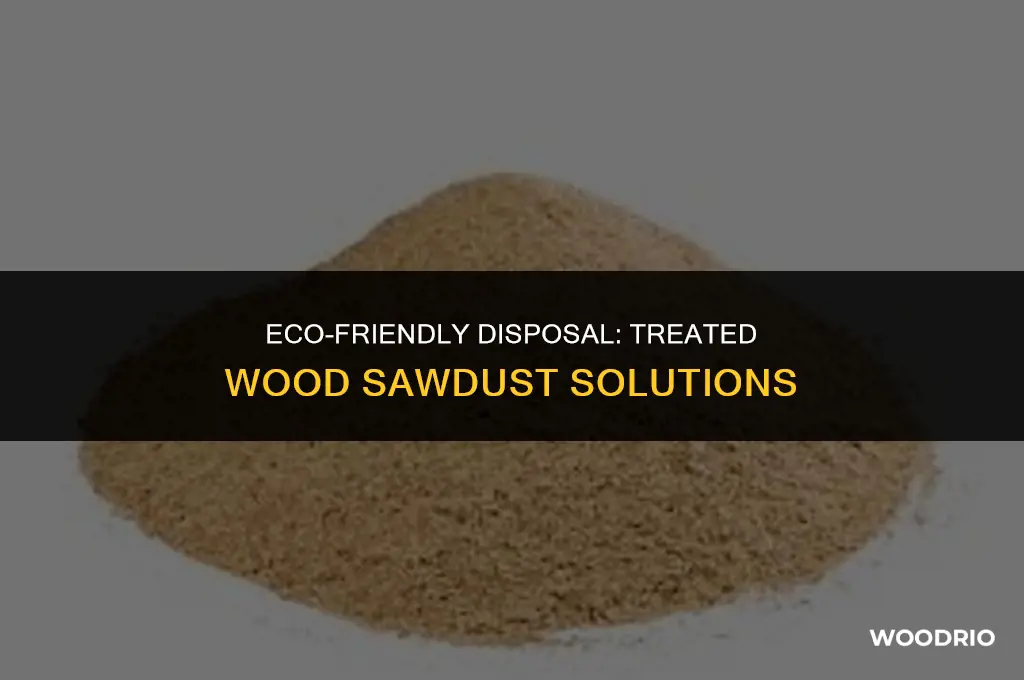 how to dispose of sawdust from treated wood