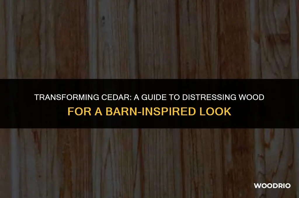 how to distress cedar wood to look like barn wood