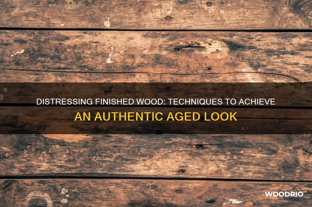 how to distress finished wood to make it look old