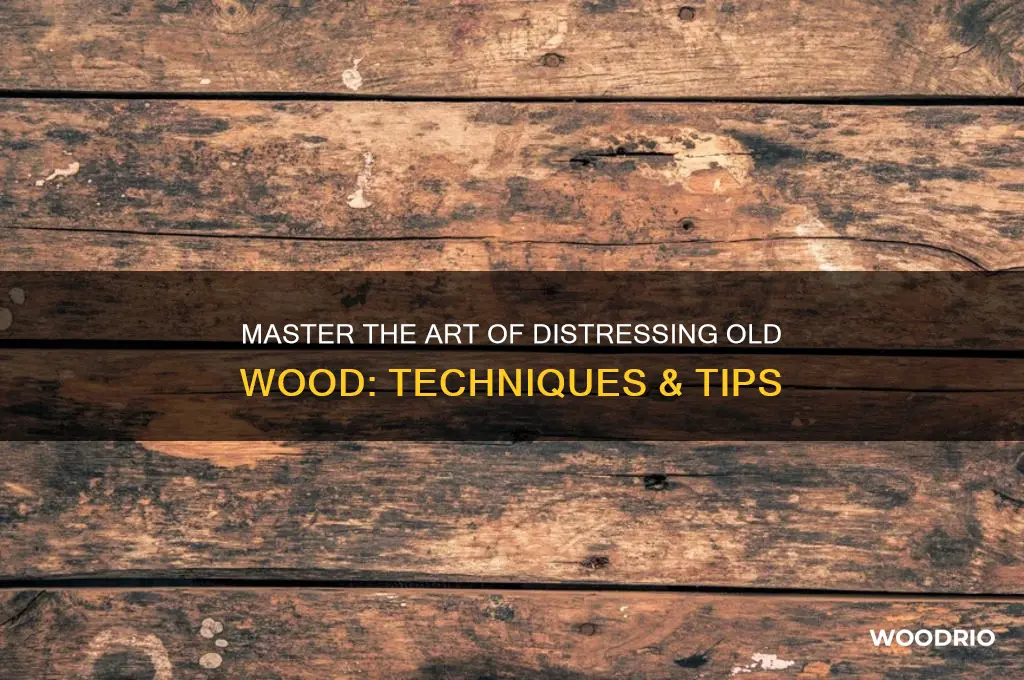 how to distress old wood