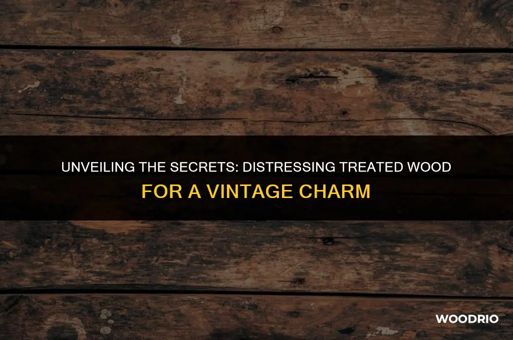 how to distress treated wood