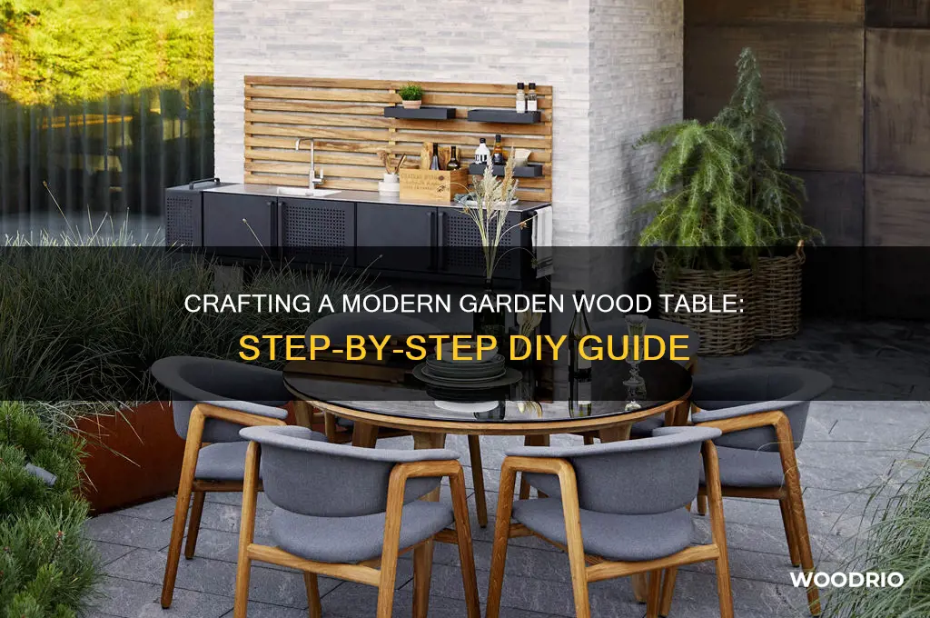 how to do a moders garden wood table