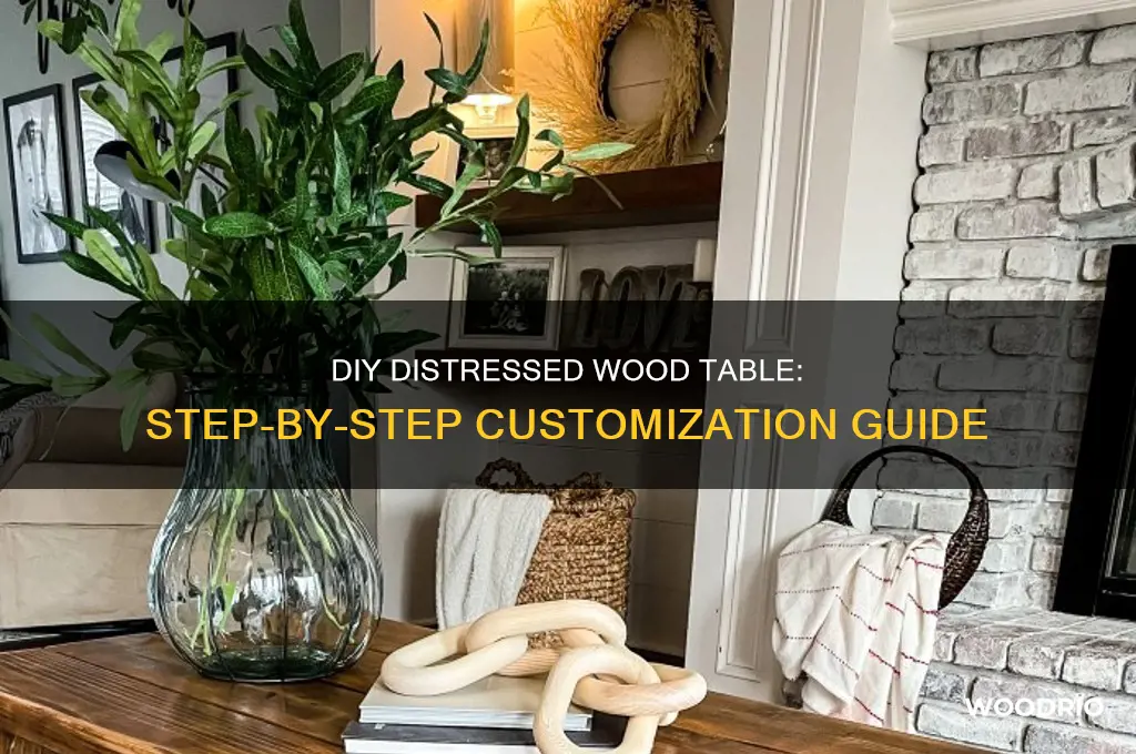 how to do custom distressed wood table