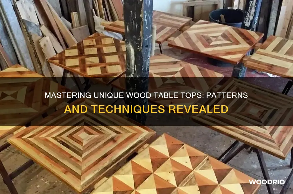 how to do different table tops wood patterns
