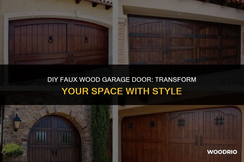 how to do fake wood garage door