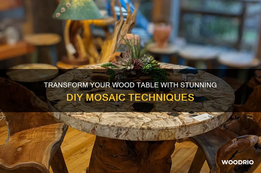 how to do mosaic on wood table