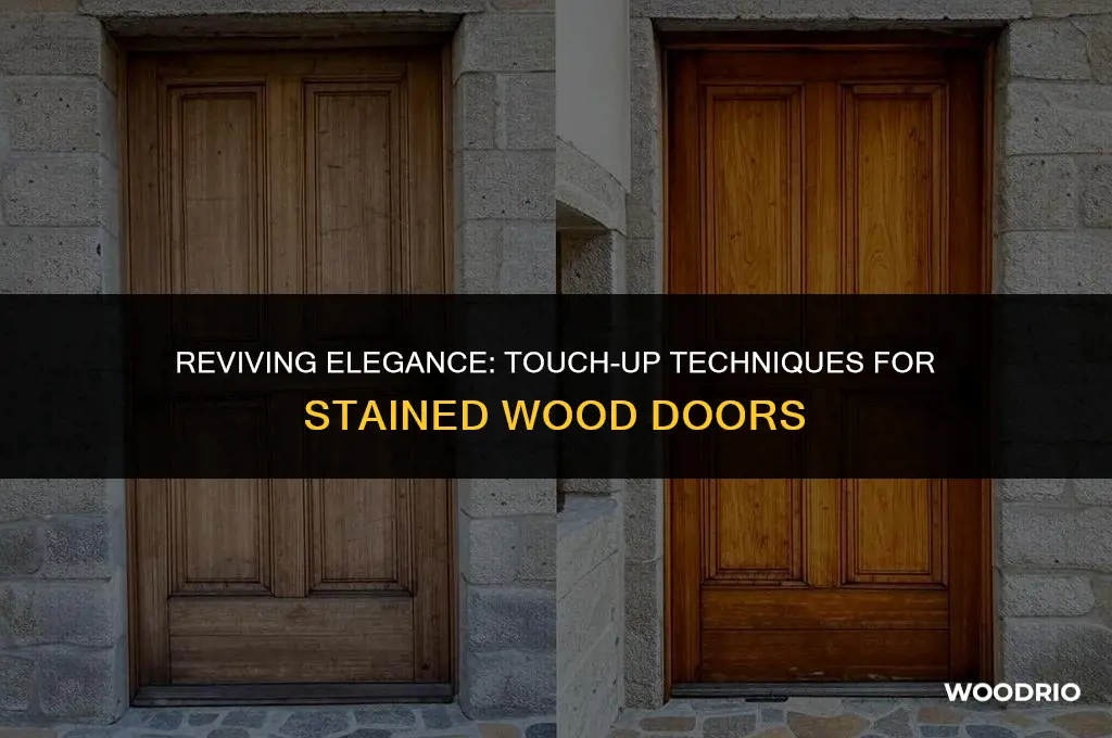 how to do touch up on syained wood door