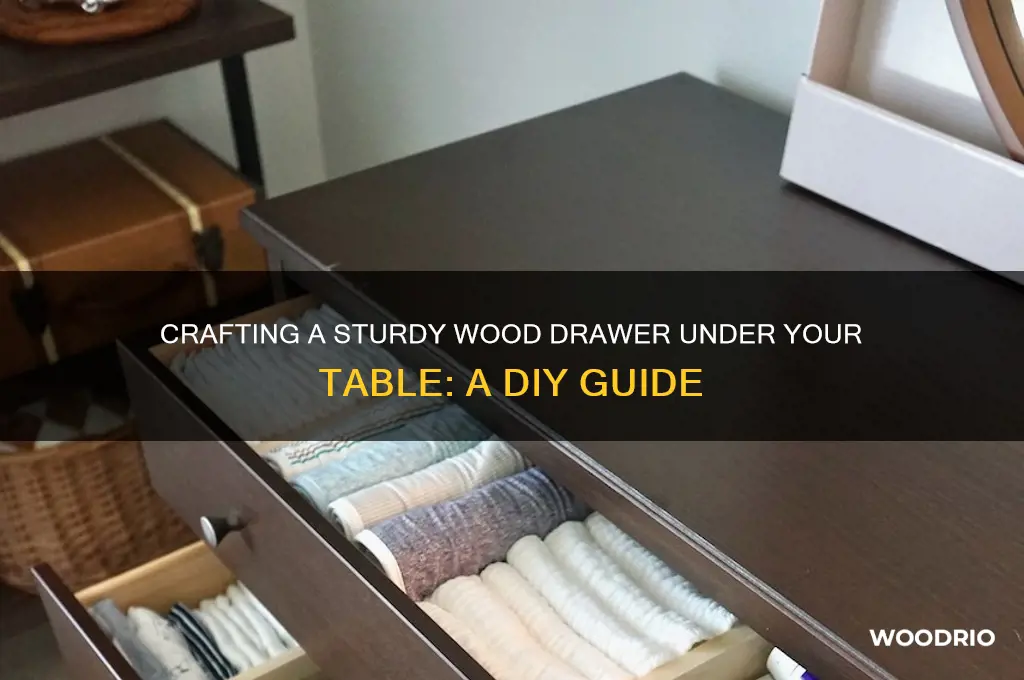how to do wood drawer under the table