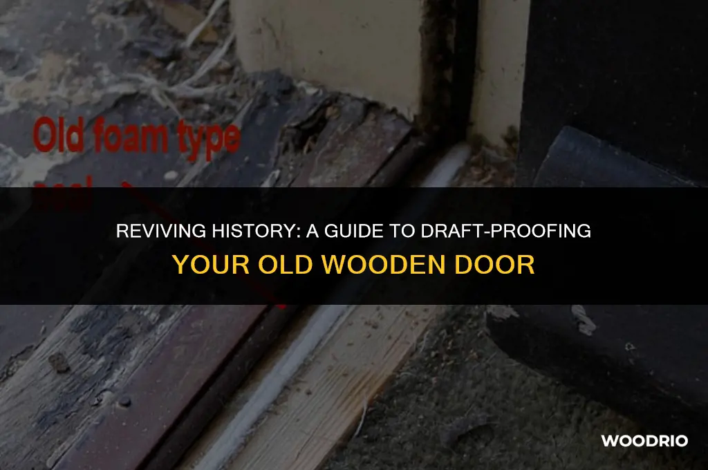 how to draft proof an old wooden door