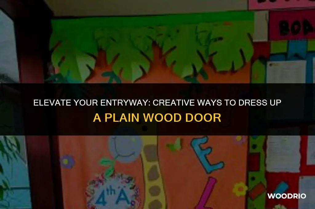 how to dress up a plain wood door