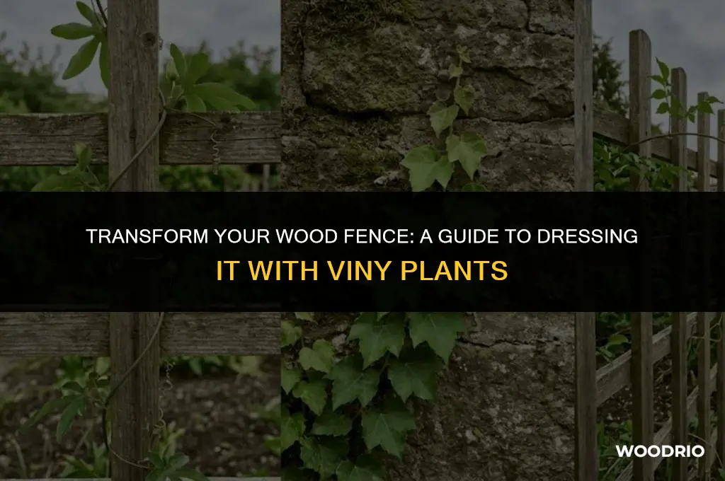 how to dress wood fence with viny plants
