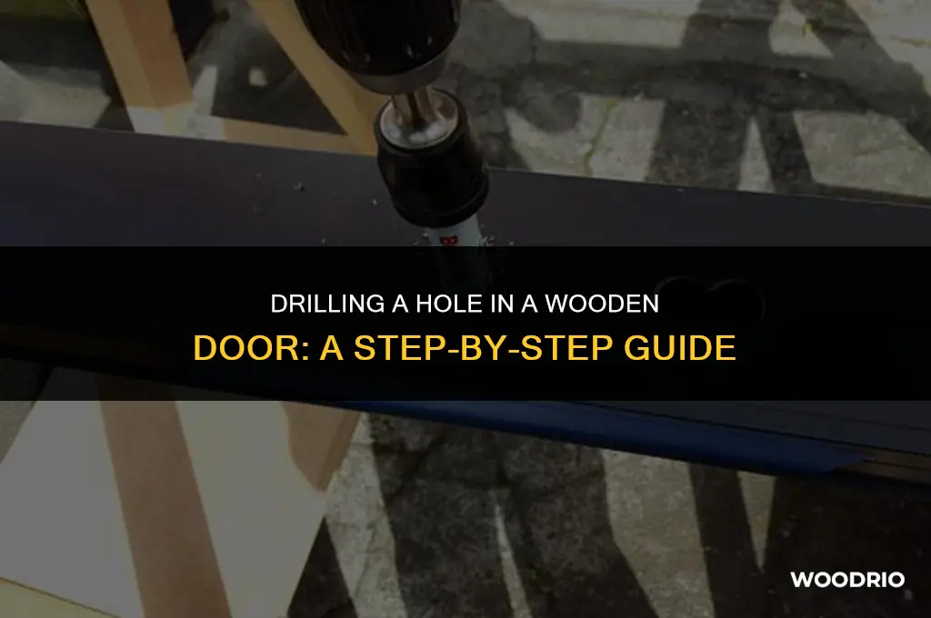 how to drill a hole in a wooden door