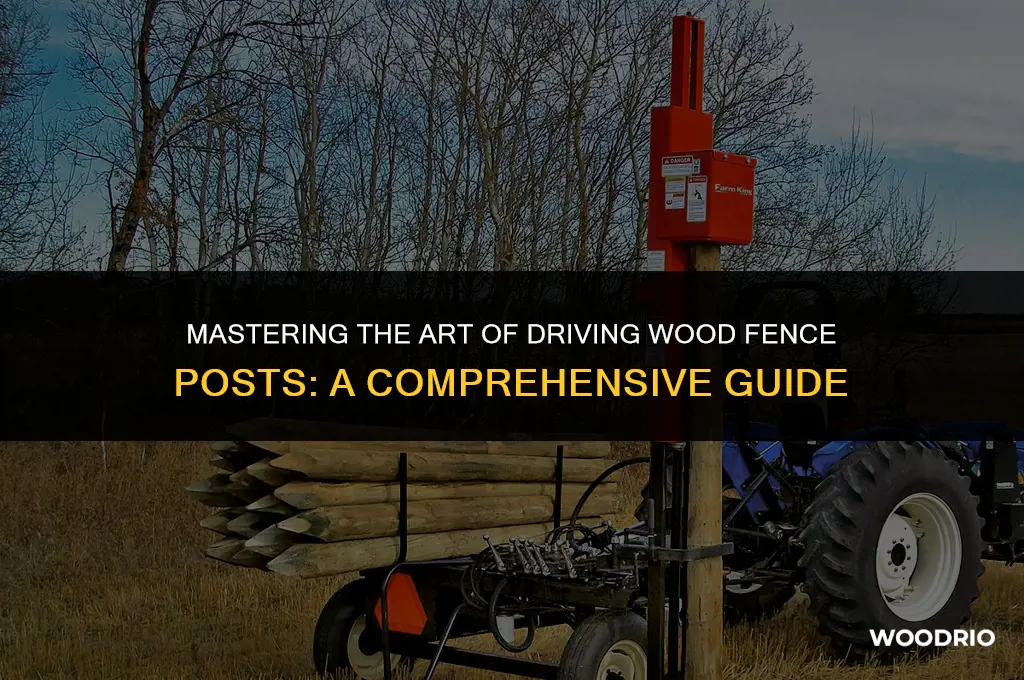 how to drive wood fence posts