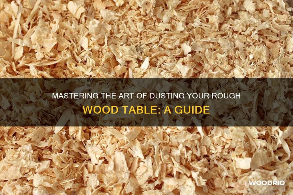 how to dust rough wood table