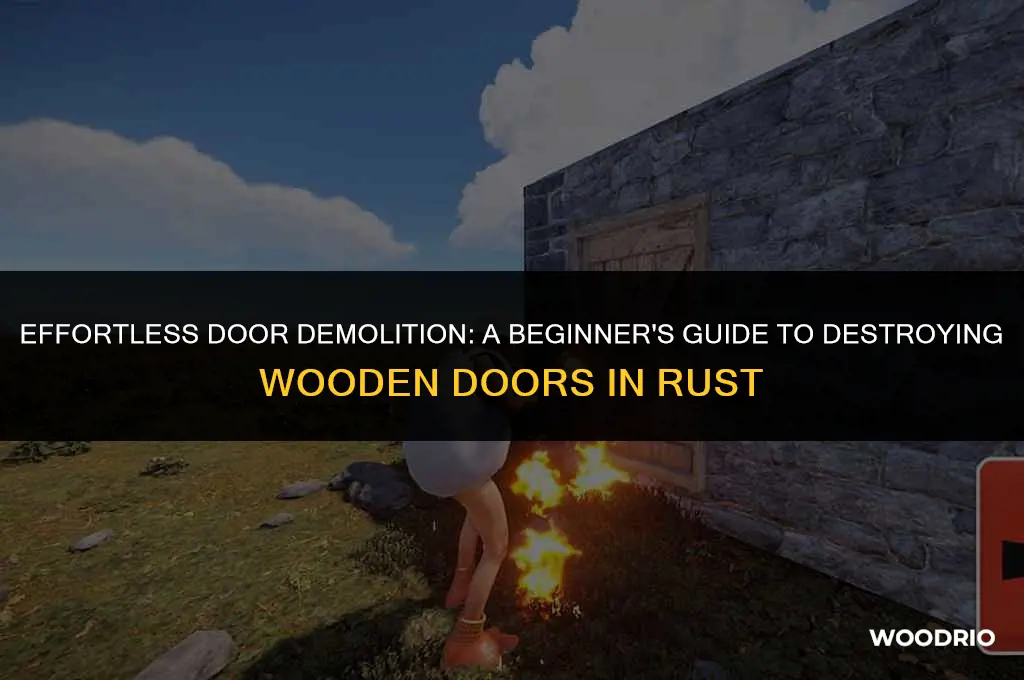 how to easily desreoy a wooden door in rust