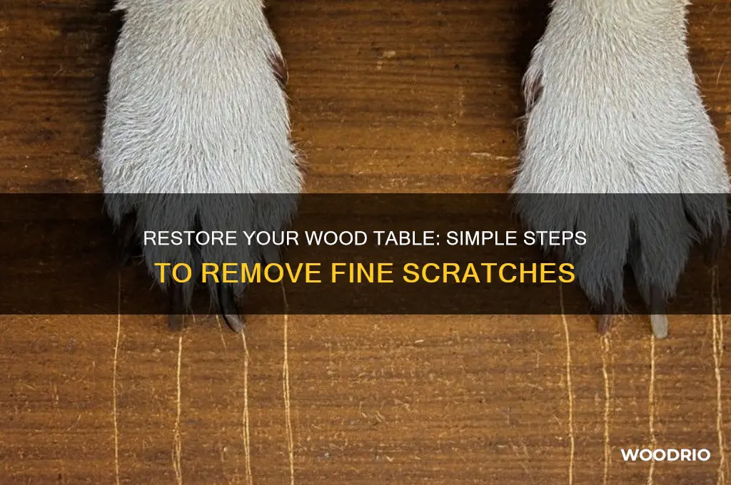 how to eliminate fine scratches on wood table