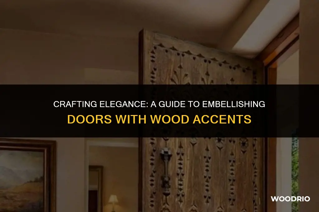 how to embellish a door with wood