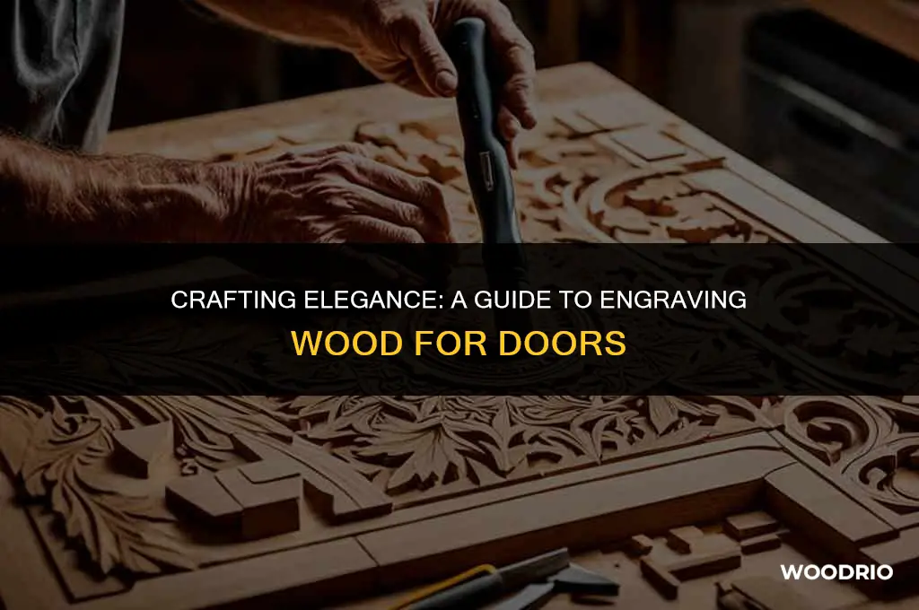how to engrave wood for door