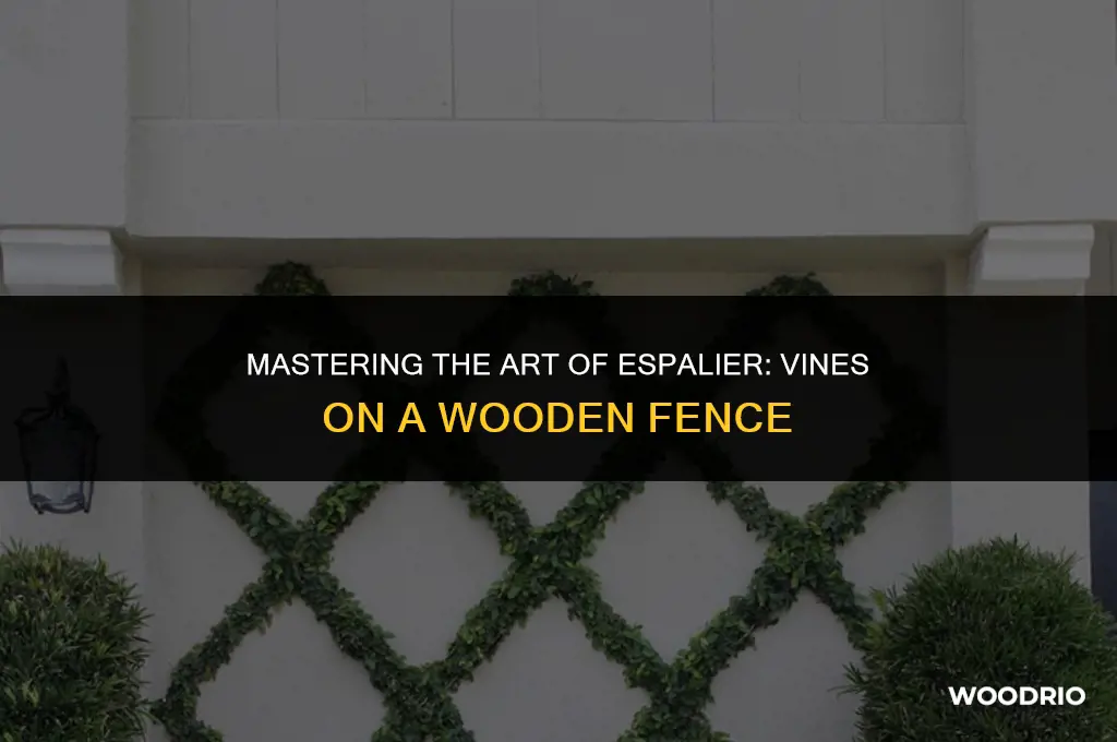 how to espalier vines on a wood fence