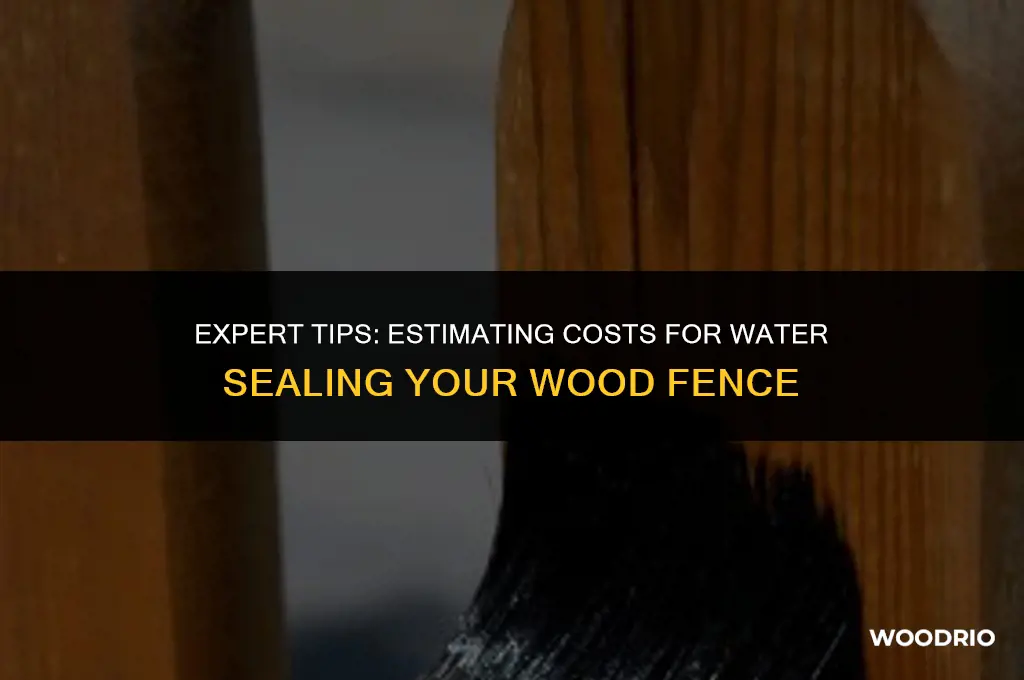 how to estimate a job water sealing a wood fence