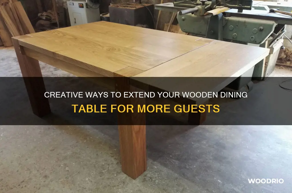 how to extend a wooden dining table