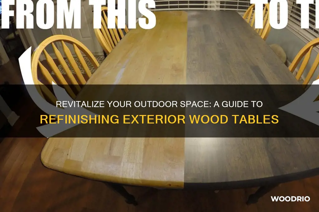 how to exterior wood table